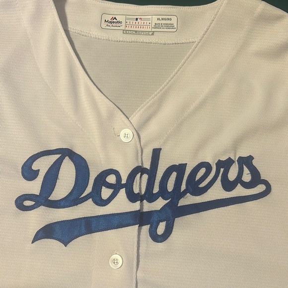White Dodgers Baseball Jersey - Picture 3 of 8